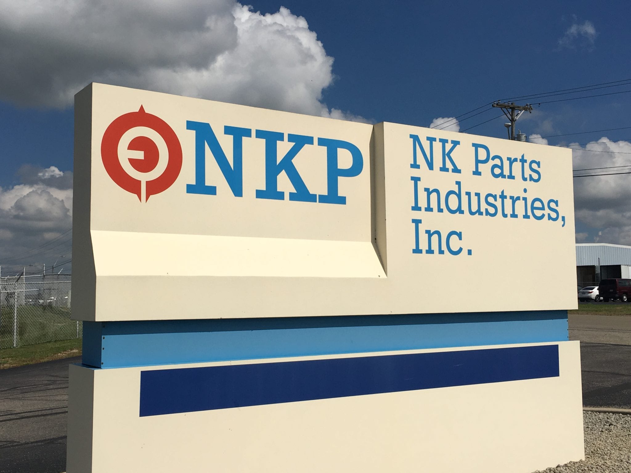NK Parts Outdoor Sign